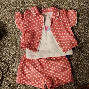 American Girl Pink Polka Dot Doll Outfit